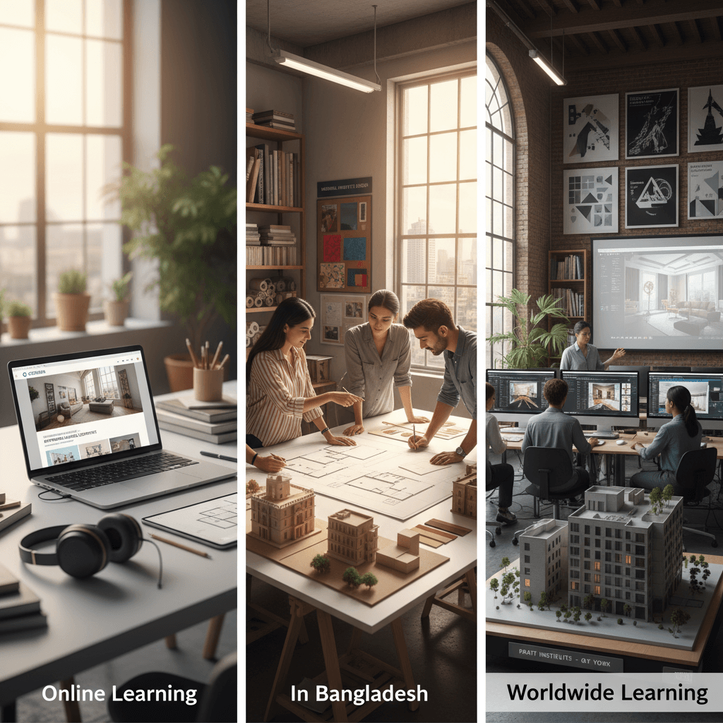 Where to Learn Interior Design (Online, in Bangladesh & Worldwide)