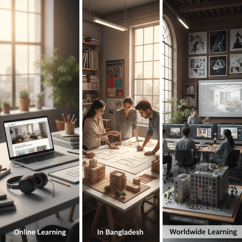 Where to Learn Interior Design (Online, in Bangladesh & Worldwide)